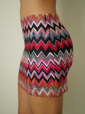 Missoni mini skirt ZigZag Pattern Metalic color IT40